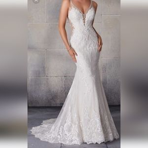 Mori Lee Sofia Wedding Gown Ivory sz 10 by Madeline Gardner